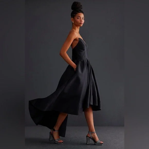 Hutch Black Strapless Sweetheart Cocktail Dress - Picture 2 of 5